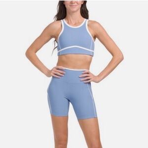 NWT! WILO THE LABEL Ribbed Blue Tank Top Bra